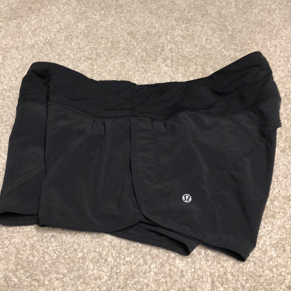 Lululemon shorts black. Pocket on back size 8